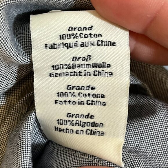 Everlane Men's Heather‎ Blue Button Down One Pocket Shirt Size Large 100% Cotton - Picture 9 of 9